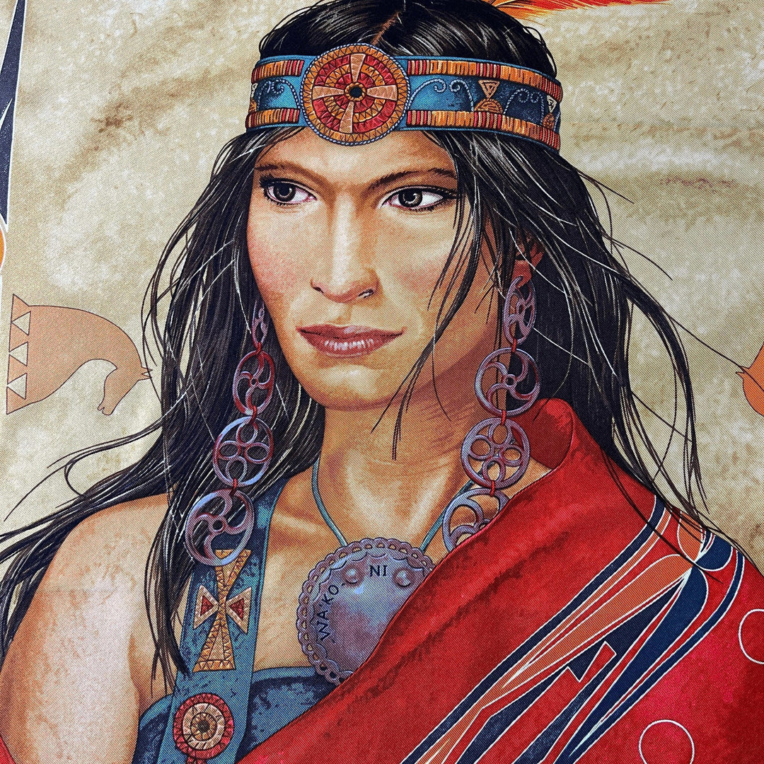 HERMES - HERMES WA'KO NI New Silk Scarf - AVVIIVVA.COM