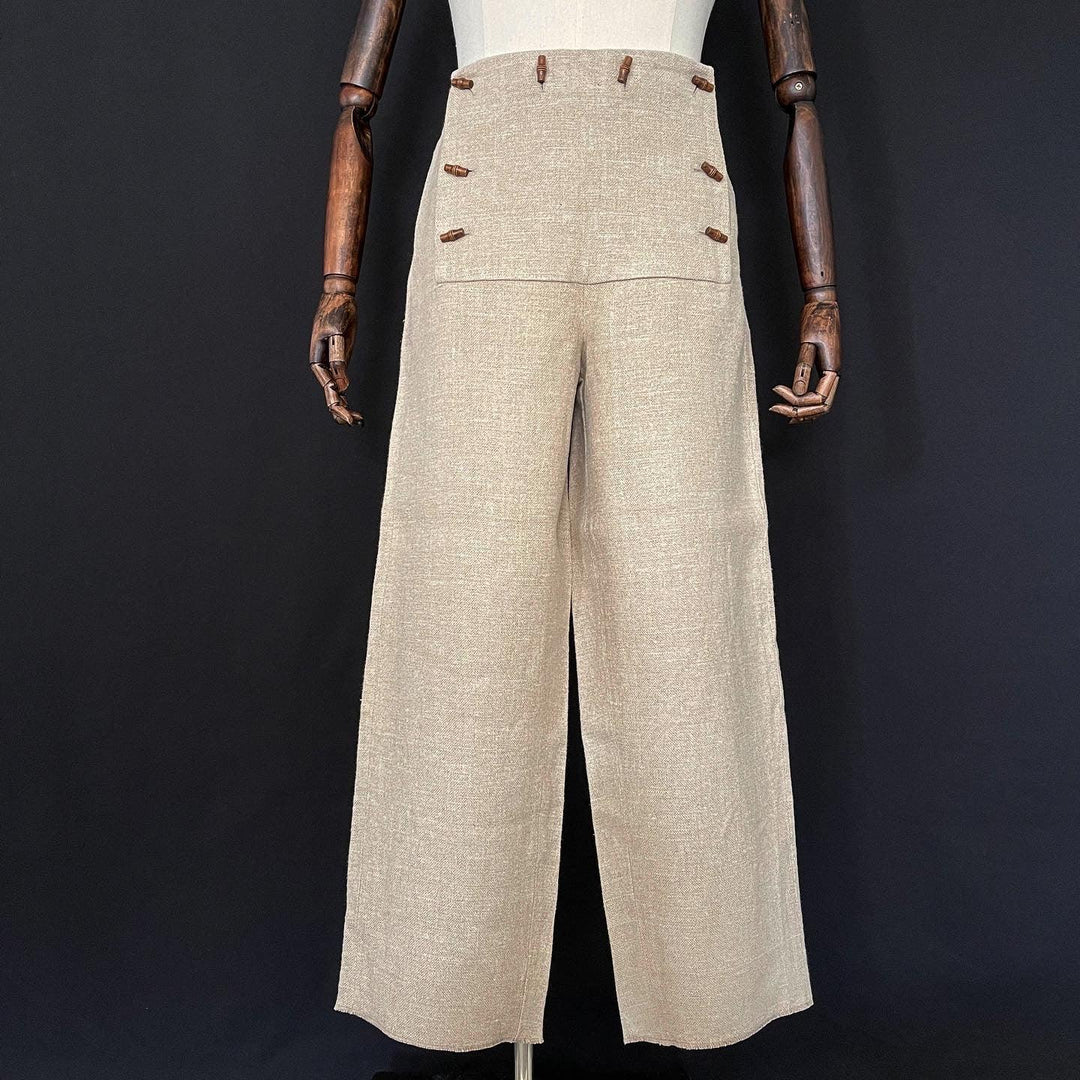 JEAN PAUL GAULTIER - JEAN PAUL GAULTIER Vintage Classic Linen Sailor men's Pants - AVVIIVVA.COM