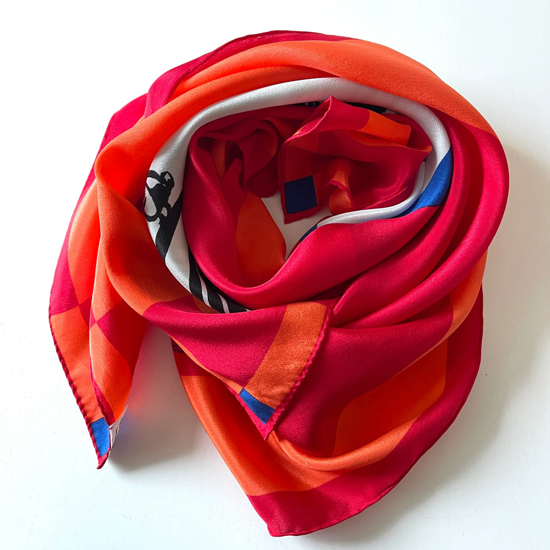 MERCEDES-BENZ - MERCEDES-BENZ Vintage Silk Scarf - AVVIIVVA.COM