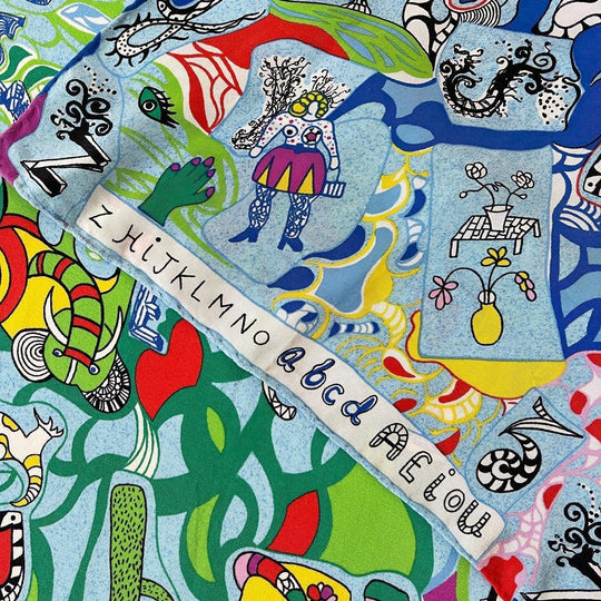 NIKI DE SAINT PHALLE - NIKI DE SAINT PHALLE L'Alphabet Silk Scarf - AVVIIVVA.COM