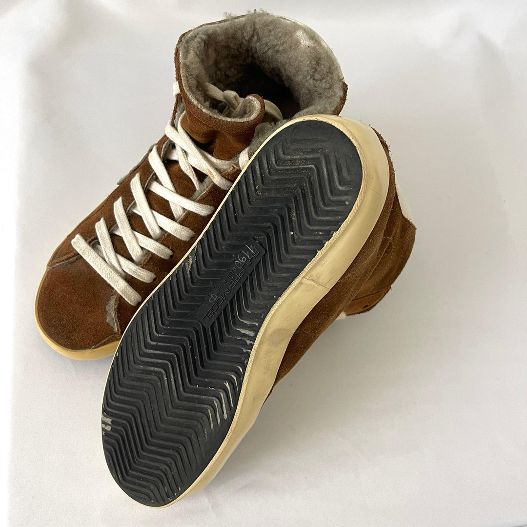 PHILIPPE MODEL - PHILIPPE MODEL Shearling Sneaker - AVVIIVVA.COM