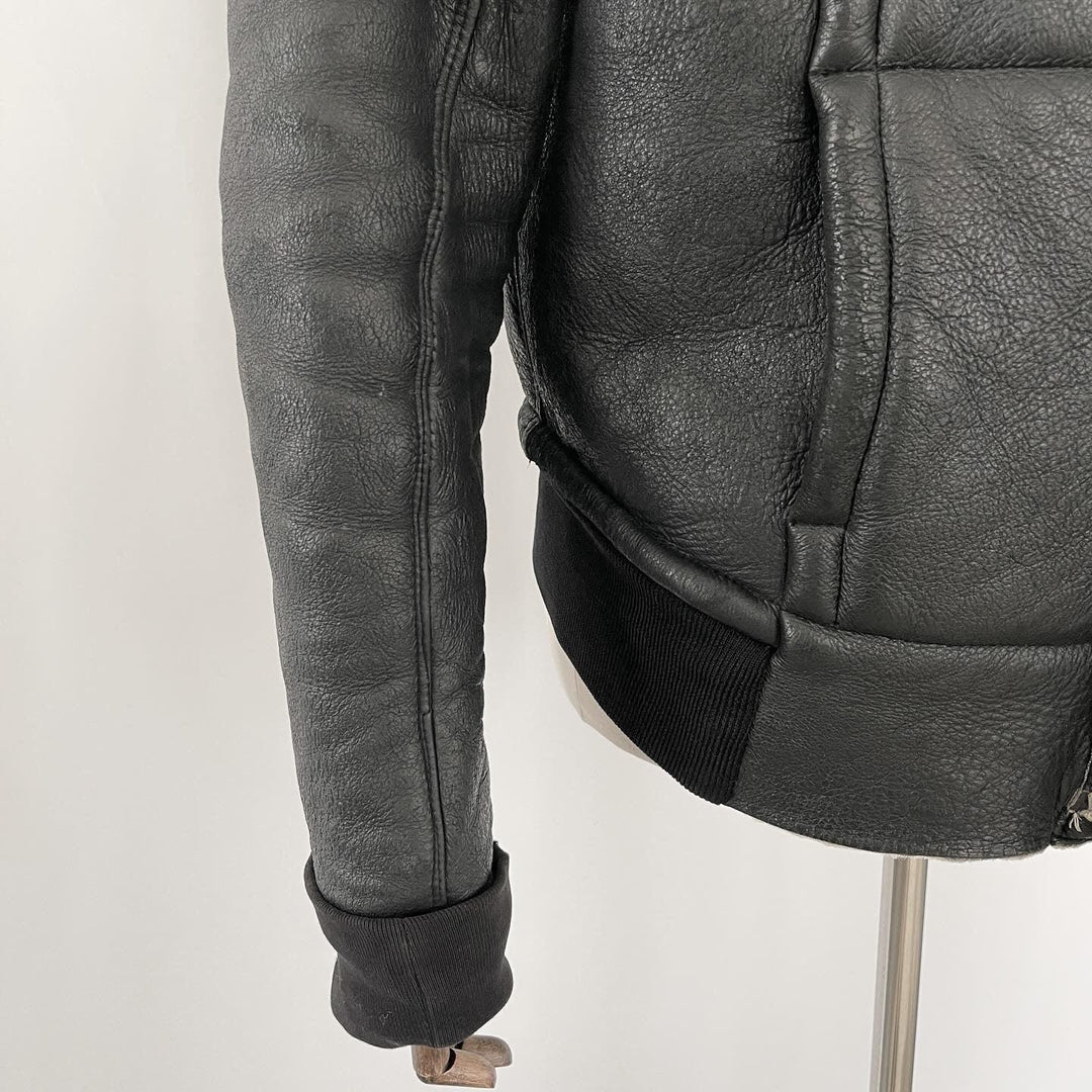 RICK OWENS - RICK OWENS Lamb Shearling Jacket - AVVIIVVA.COM