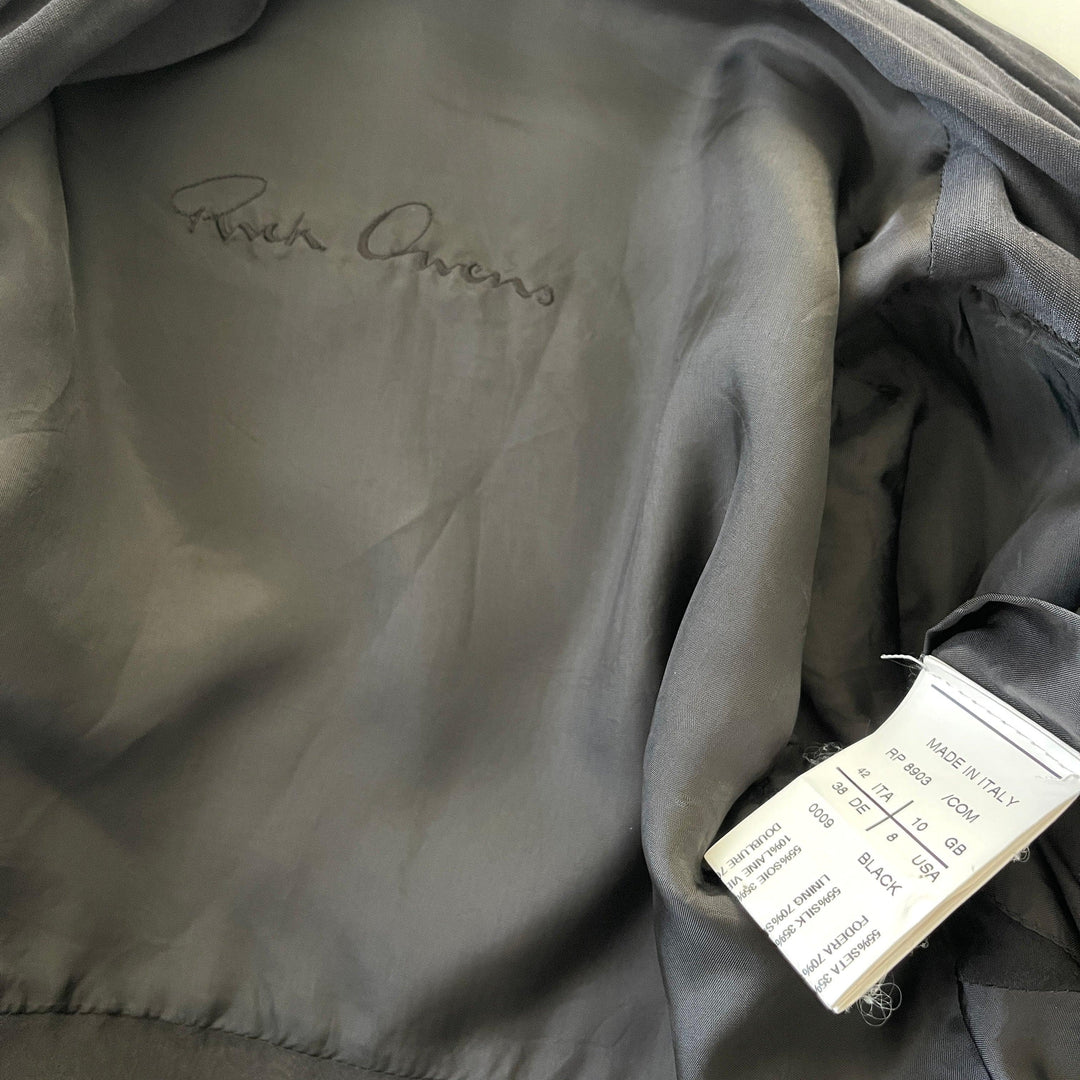 RICK OWENS - RICK OWENS Leather and Silk Cardigan - AVVIIVVA.COM