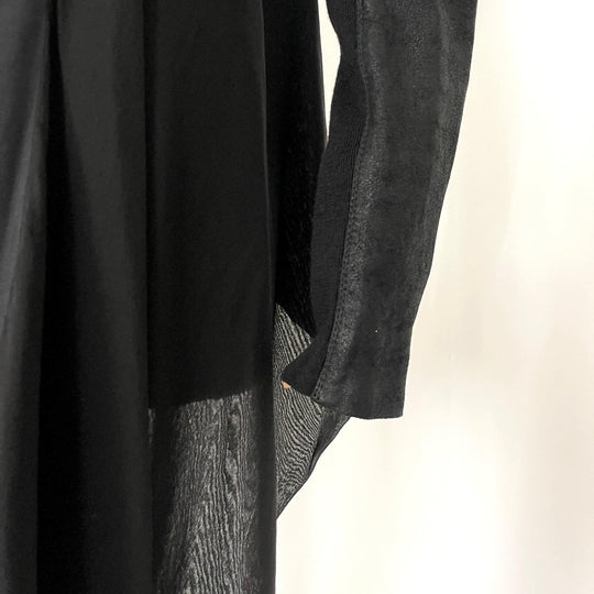 RICK OWENS - RICK OWENS Leather and Silk Cardigan - AVVIIVVA.COM