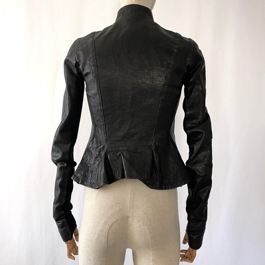 RICK OWENS - RICK OWENS Leather Jacket - AVVIIVVA.COM