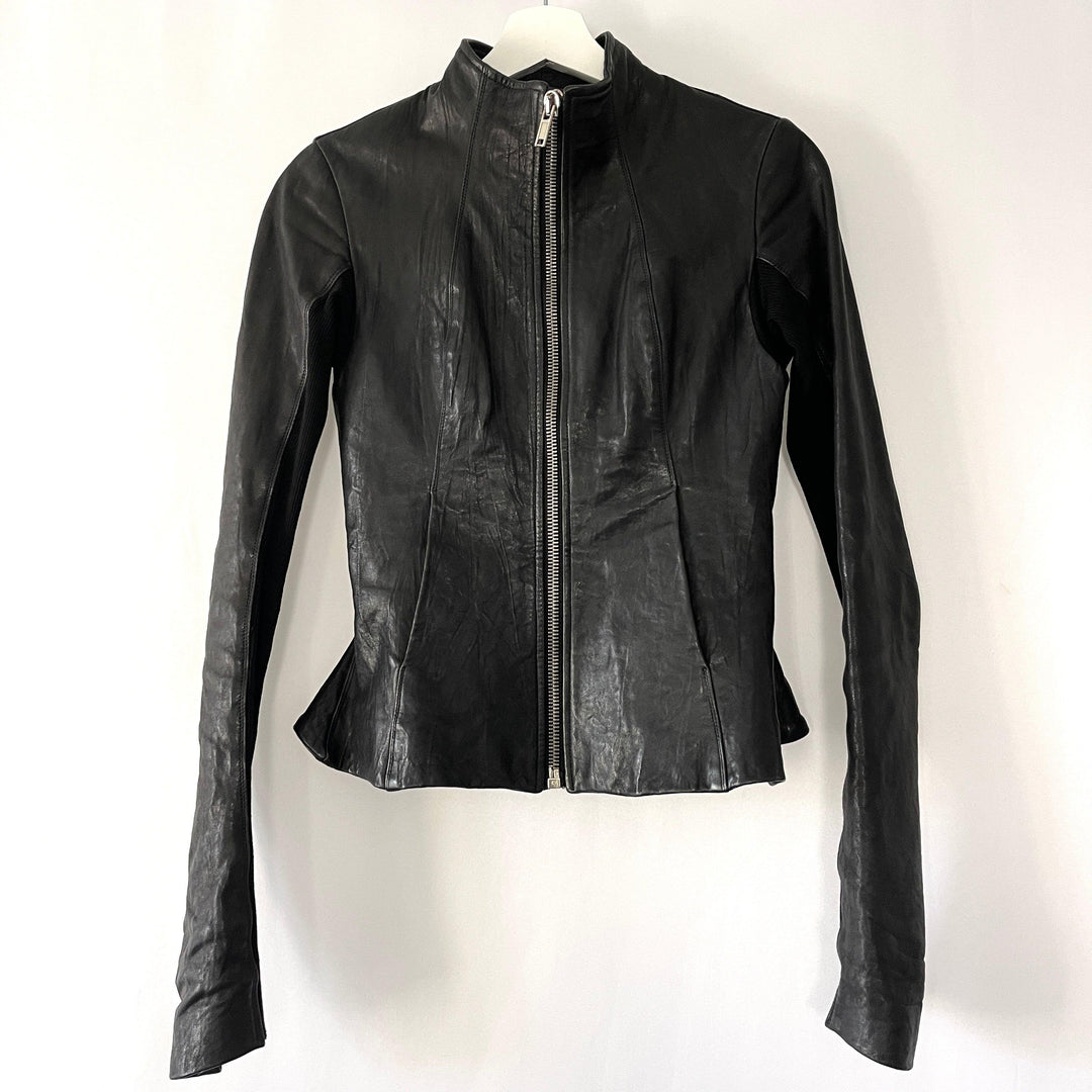 RICK OWENS - RICK OWENS Leather Jacket - AVVIIVVA.COM