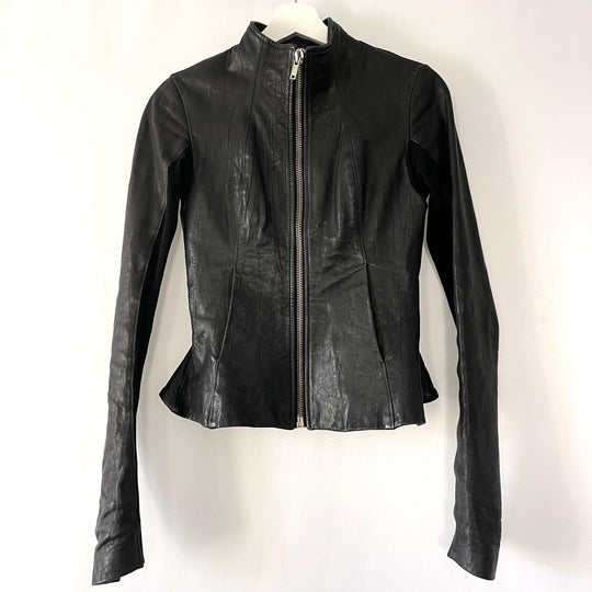 RICK OWENS - RICK OWENS Leather Jacket - AVVIIVVA.COM
