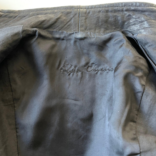 RICK OWENS - RICK OWENS Leather Jacket - AVVIIVVA.COM