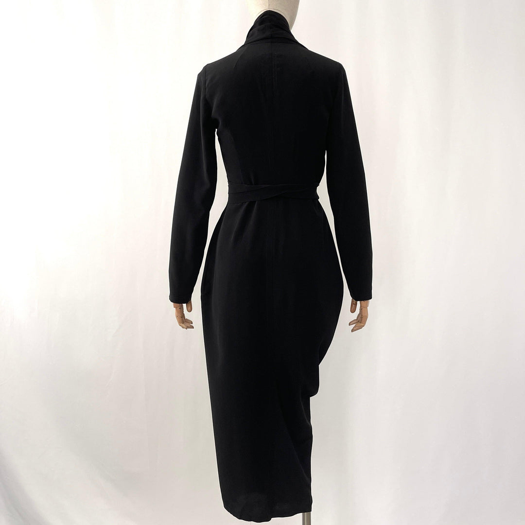 RICK OWENS - RICK OWENS Sisyphus Wrap Silk Dress - AVVIIVVA.COM