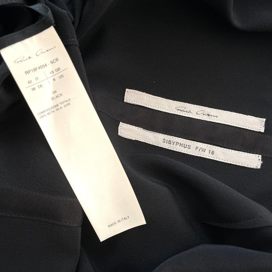RICK OWENS - RICK OWENS Sisyphus Wrap Silk Dress - AVVIIVVA.COM