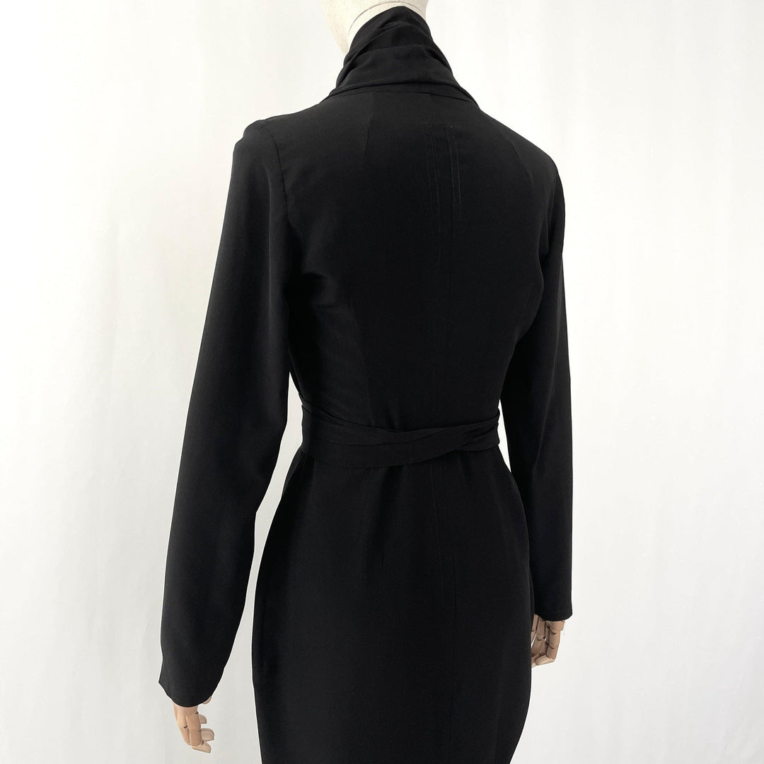 RICK OWENS - RICK OWENS Sisyphus Wrap Silk Dress - AVVIIVVA.COM