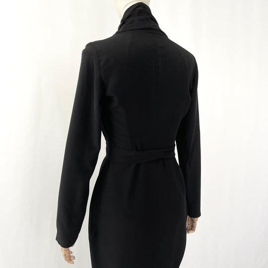 RICK OWENS - RICK OWENS Sisyphus Wrap Silk Dress - AVVIIVVA.COM