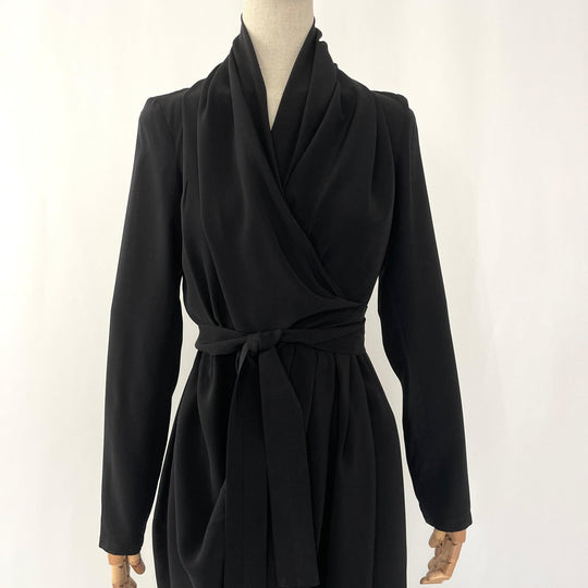 RICK OWENS - RICK OWENS Sisyphus Wrap Silk Dress - AVVIIVVA.COM