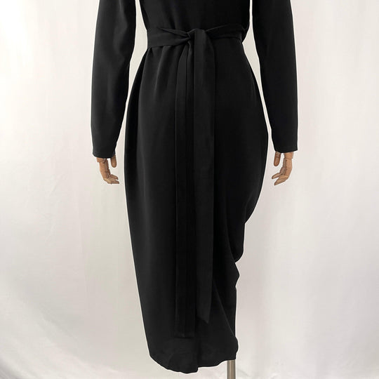RICK OWENS - RICK OWENS Sisyphus Wrap Silk Dress - AVVIIVVA.COM