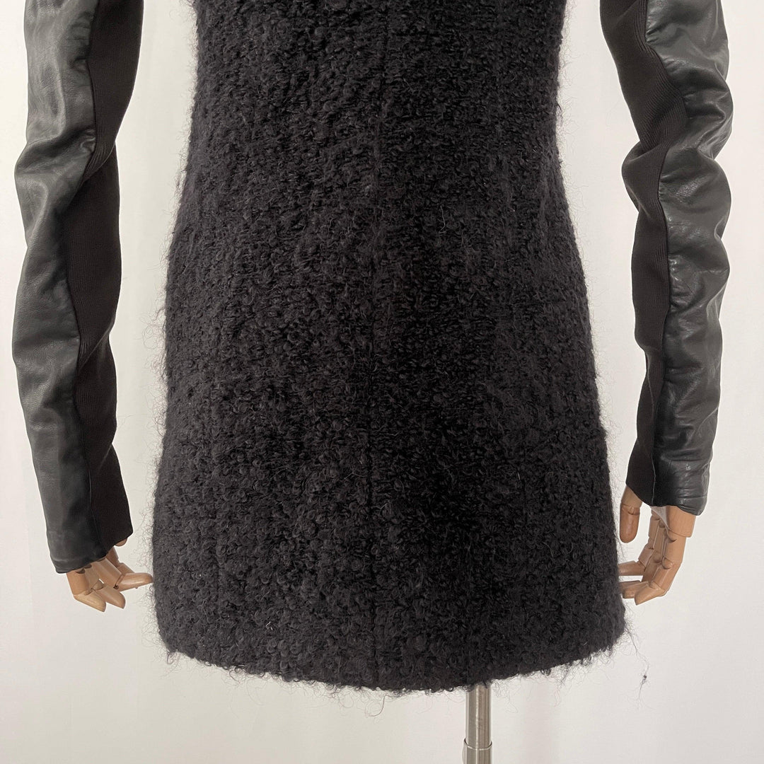 RICK OWENS - RICK OWENS Wool and Leather Coat - AVVIIVVA.COM
