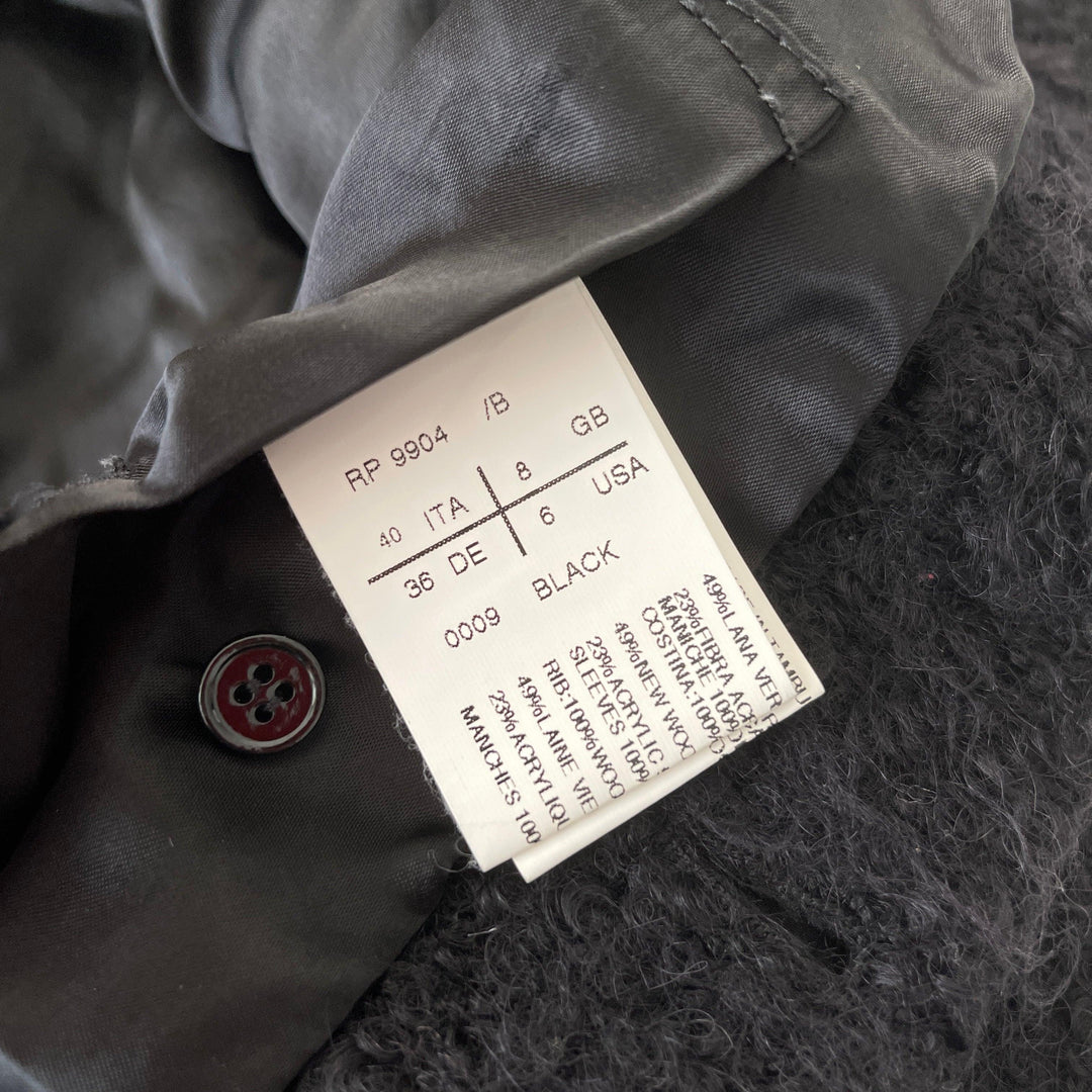 RICK OWENS - RICK OWENS Wool and Leather Coat - AVVIIVVA.COM