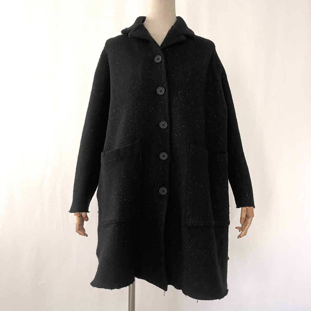 RUNDHOLZ - RUNDHOLZ Asymmetric Wool Coat - AVVIIVVA.COM
