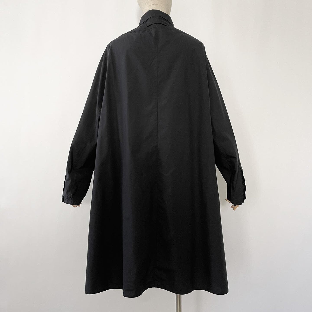 RUNDHOLZ - RUNDHOLZ Oversized Black Cotton Dress - AVVIIVVA.COM