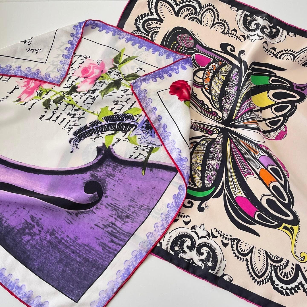 SET OF 2 - SET OF 2 Silk Scarves - AVVIIVVA.COM