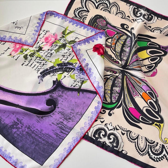 SET OF 2 - SET OF 2 Silk Scarves - AVVIIVVA.COM