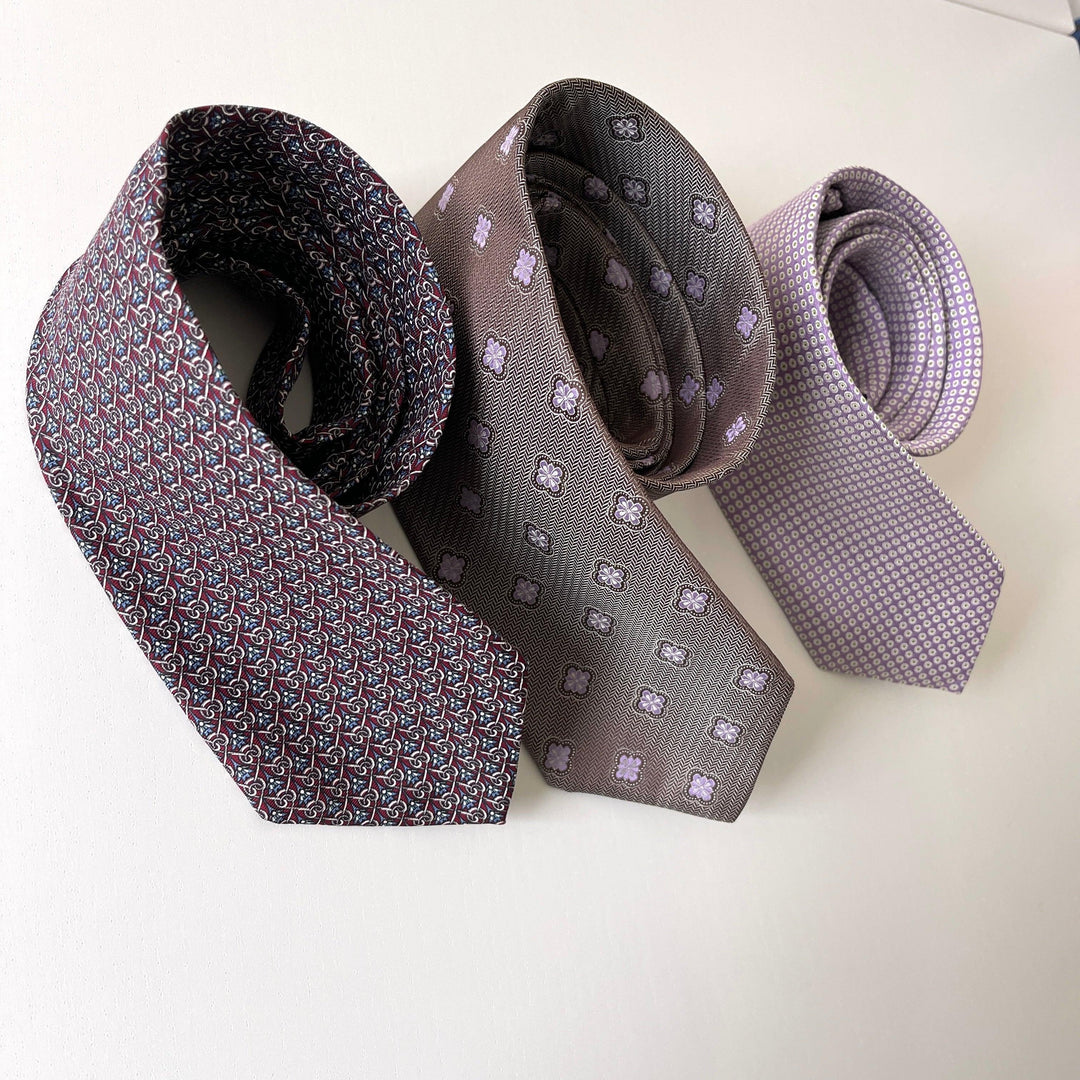 SET OF SILK TIES - SET OF 3 SILK TIES - AVVIIVVA.COM