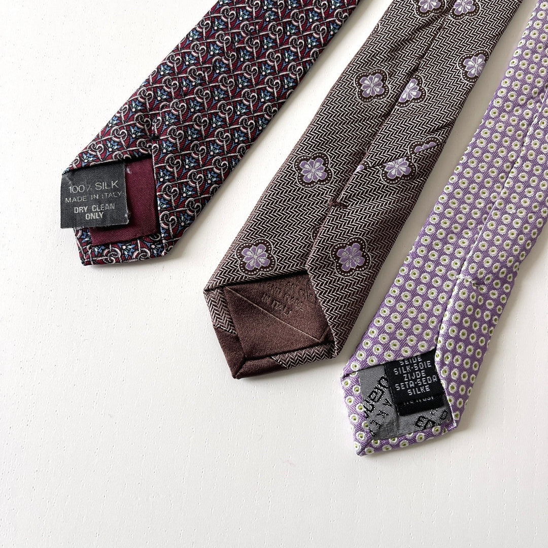 SET OF SILK TIES - SET OF 3 SILK TIES - AVVIIVVA.COM