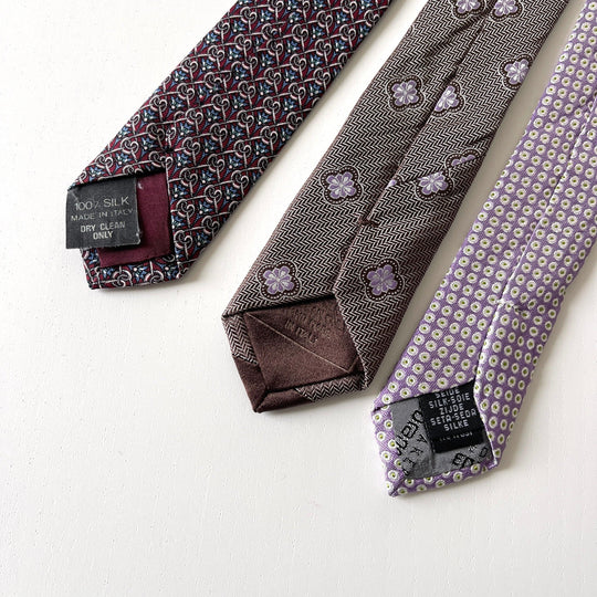 SET OF SILK TIES - SET OF 3 SILK TIES - AVVIIVVA.COM
