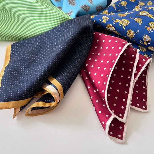 NAVYBOOT - SET OF 5 Silk Pocket Squares - AVVIIVVA.COM