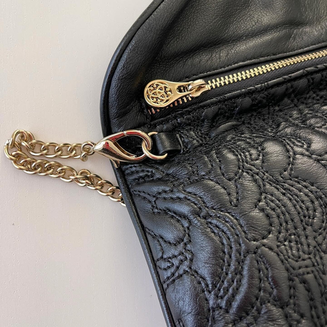 SHANGHAI TANG - SHANGHAI TANG Leather Handbag With Jade - AVVIIVVA.COM