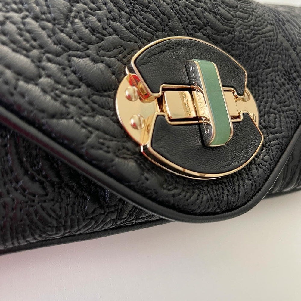 SHANGHAI TANG - SHANGHAI TANG Leather Handbag With Jade - AVVIIVVA.COM