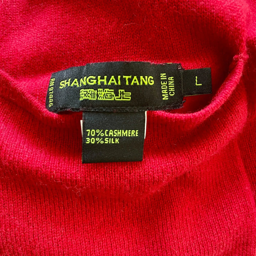 SHANGHAI TANG - SHANGHAI TANG Reversible Cashmere Cardigan with Jade - AVVIIVVA.COM