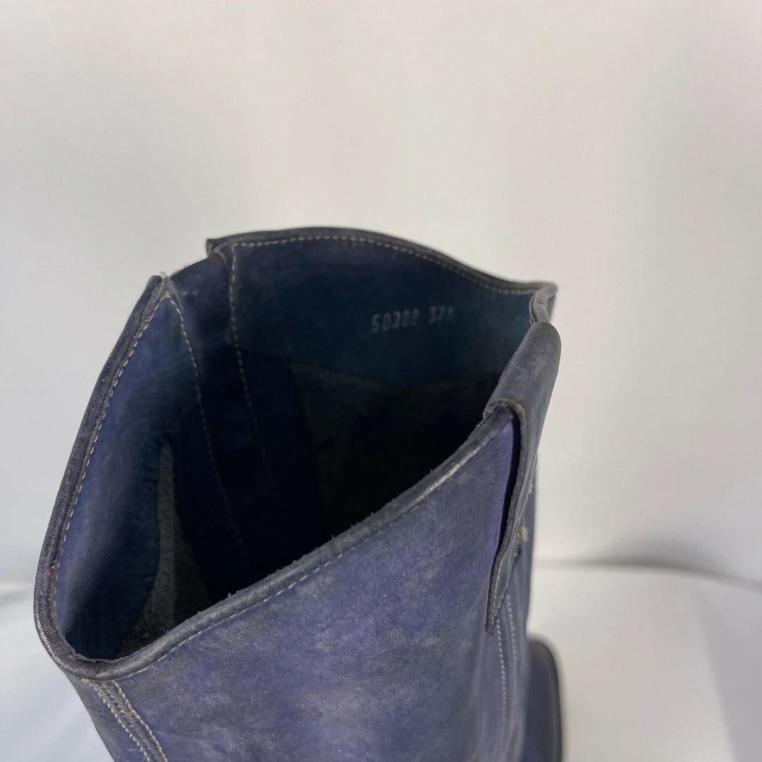 SHOTO - SHOTO Blue Leather Boots - AVVIIVVA.COM