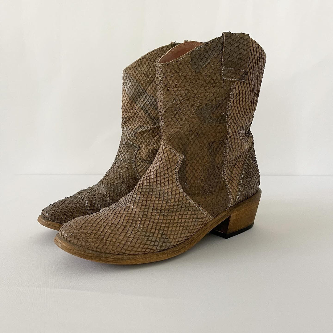 SNAKE LEATHER - SNAKE LEATHER Boots - AVVIIVVA.COM