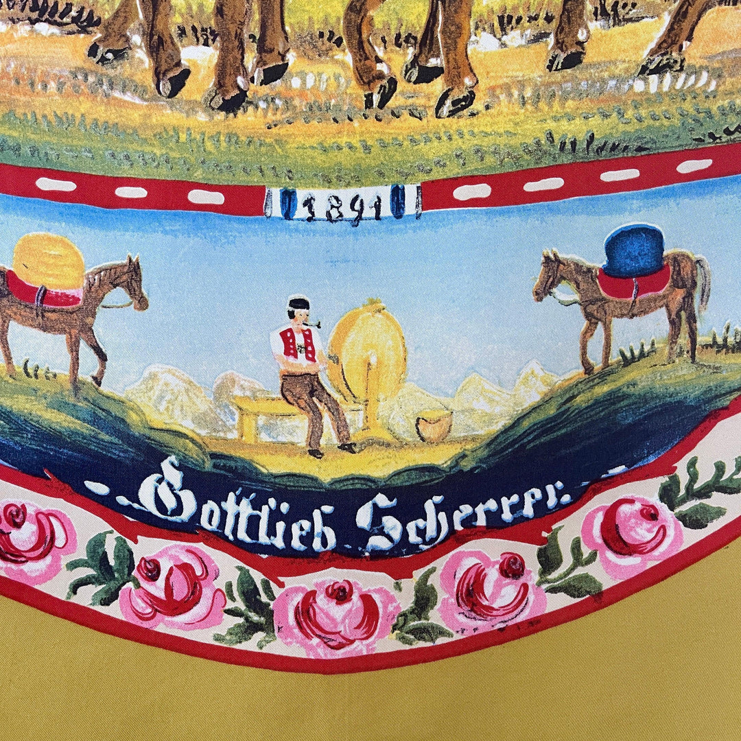 VINTAGE - SWISS VINTAGE 1980 Silk Scarf - AVVIIVVA.COM