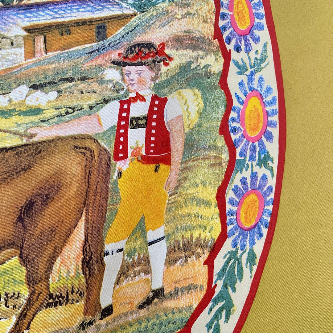 VINTAGE - SWISS VINTAGE 1980 Silk Scarf - AVVIIVVA.COM