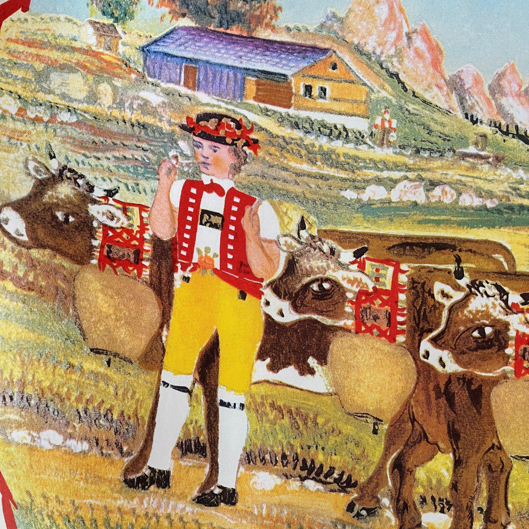 VINTAGE - SWISS VINTAGE 1980 Silk Scarf - AVVIIVVA.COM