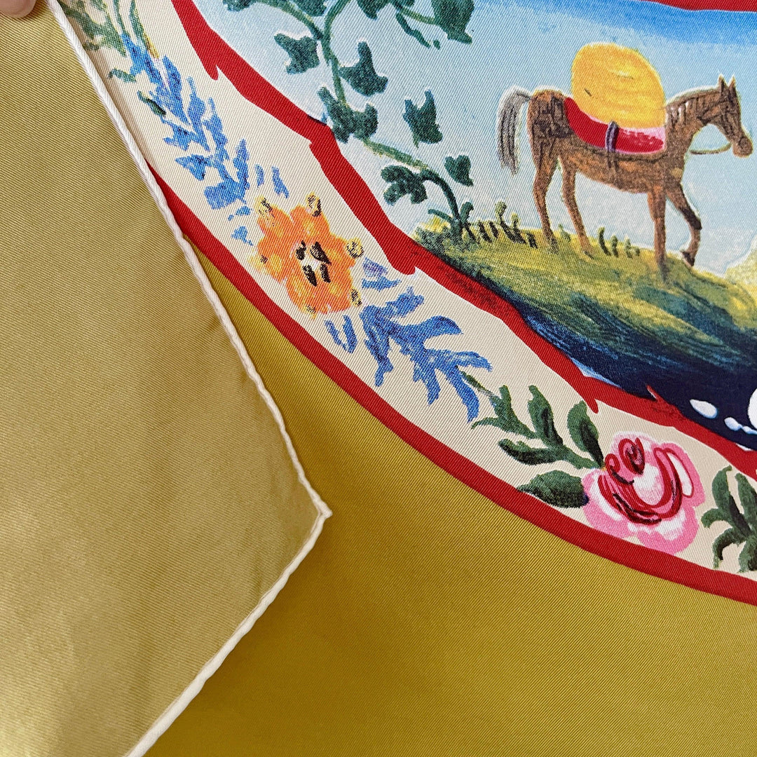 VINTAGE - SWISS VINTAGE 1980 Silk Scarf - AVVIIVVA.COM