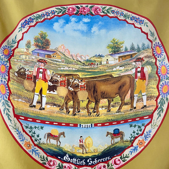 VINTAGE - SWISS VINTAGE 1980 Silk Scarf - AVVIIVVA.COM