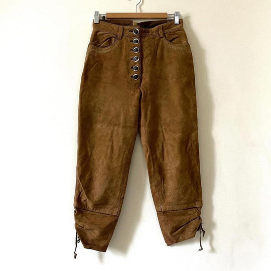 VINTAGE - TRADITIONAL AUSTRIAN Vintage Leather Pants - AVVIIVVA.COM