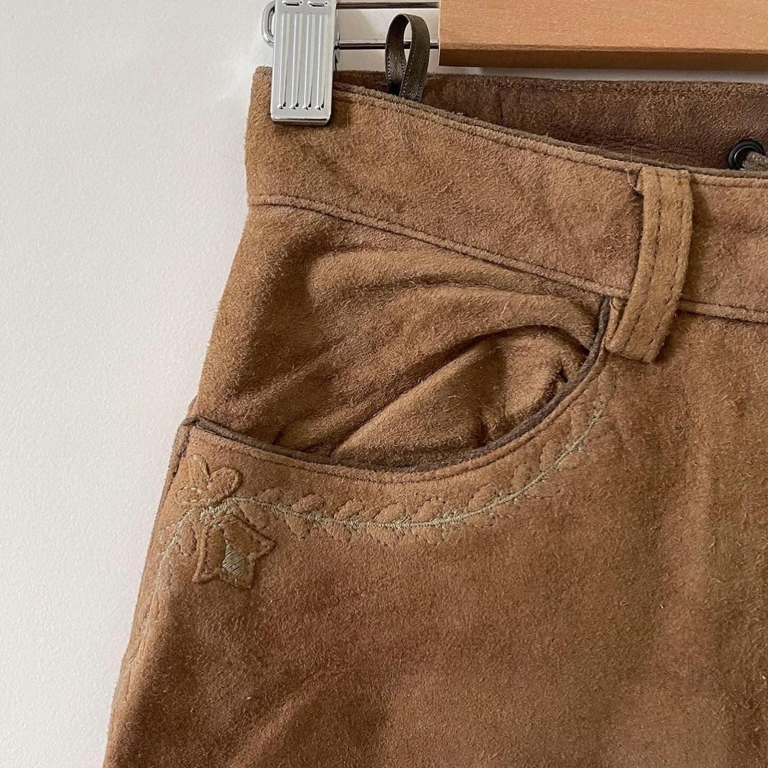 VINTAGE - TRADITIONAL AUSTRIAN Vintage Leather Pants - AVVIIVVA.COM