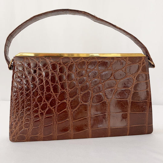 VINTAGE - VINTAGE CROCODILE LEATHER BAG - AVVIIVVA.COM