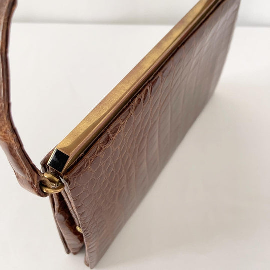 VINTAGE - VINTAGE CROCODILE LEATHER BAG - AVVIIVVA.COM