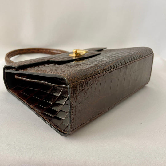 VINTAGE - VINTAGE Custom Made Crocodile Leather Bag - AVVIIVVA.COM