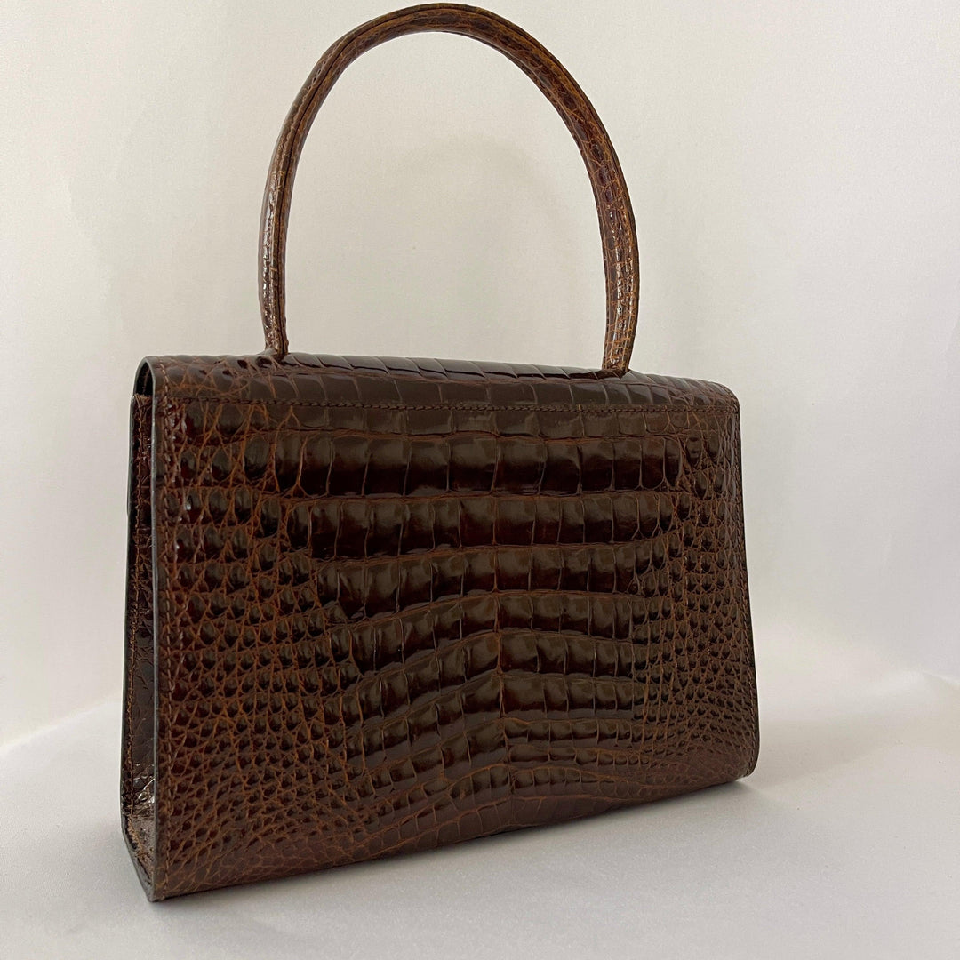 VINTAGE - VINTAGE Custom Made Crocodile Leather Bag - AVVIIVVA.COM