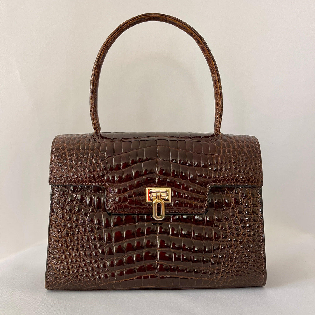 VINTAGE - VINTAGE Custom Made Crocodile Leather Bag - AVVIIVVA.COM