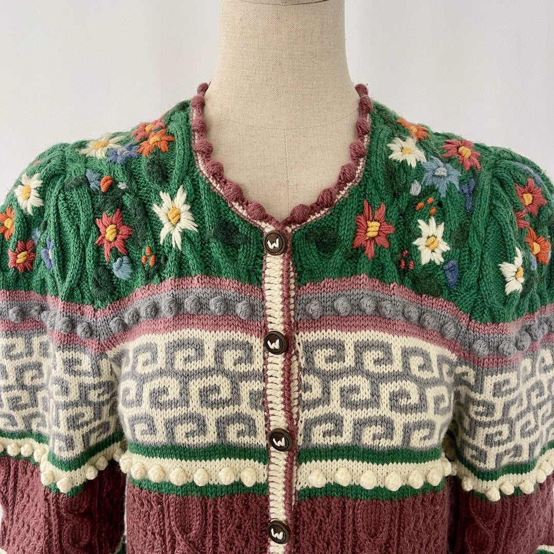 WOLKENSTRICKER - WOLKENSTRICKER Handwoven Embroided Cardigan - AVVIIVVA.COM