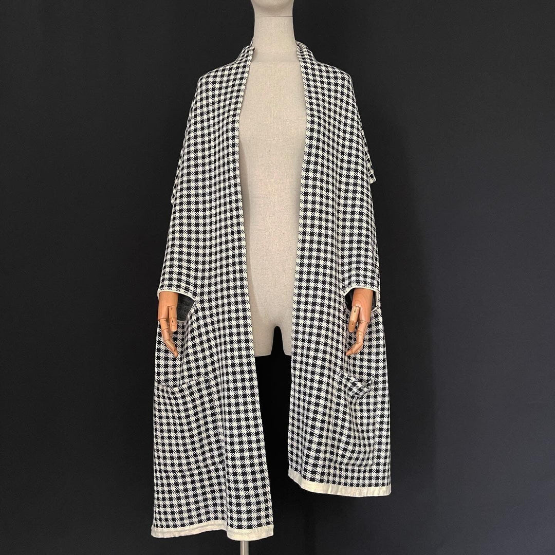 YOHJI YAMAMOTO - YOHJI YAMAMOTO Archive 2003 Houndstooth runway transformer scarf - AVVIIVVA.COM