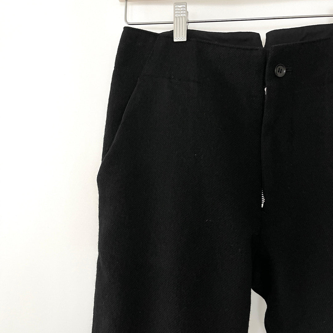YOHJI YAMAMOTO - YOHJI YAMAMOTO Long Wool Shorts - AVVIIVVA.COM