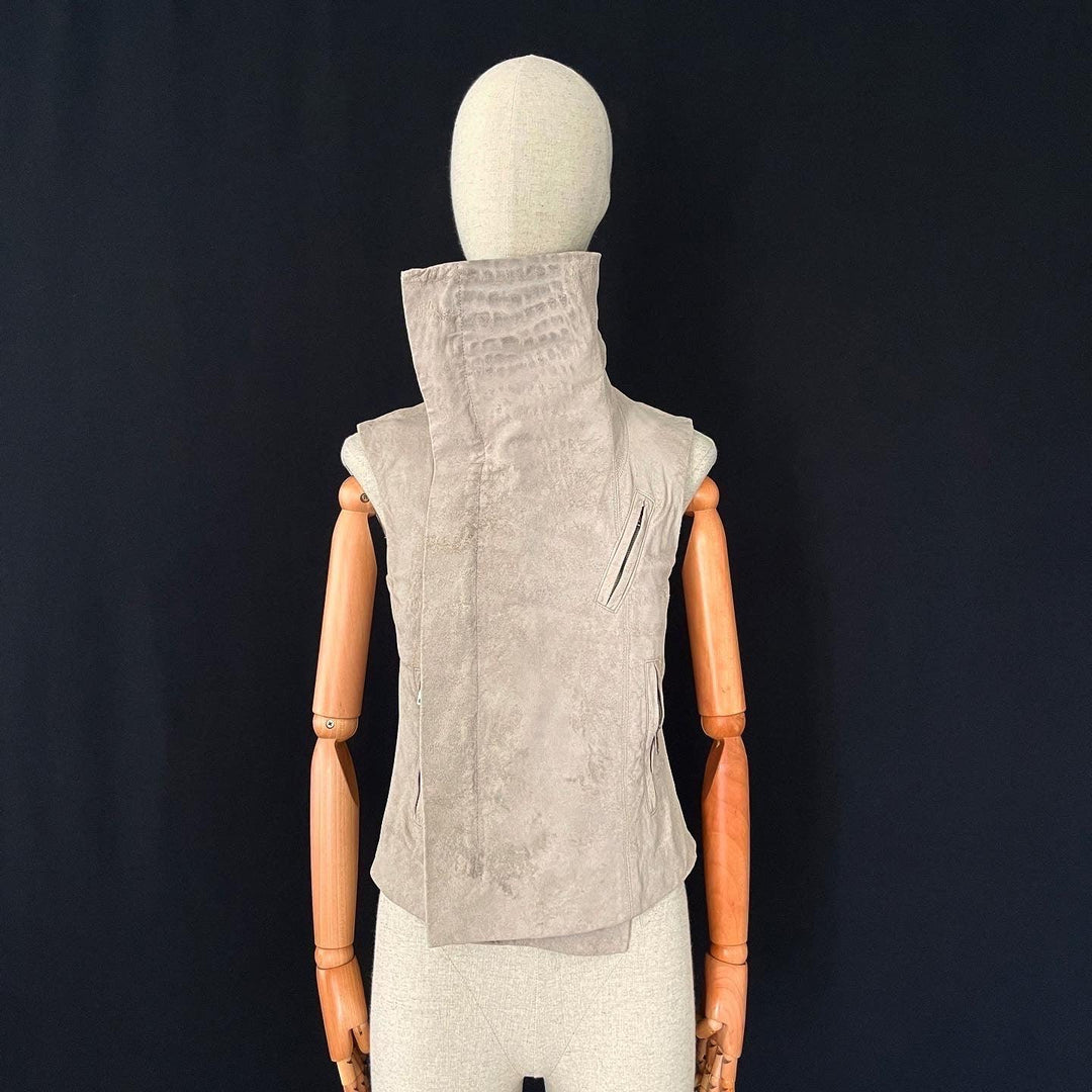 RICK OWENS - RICK OWENS Leather vest - AVVIIVVA.COM