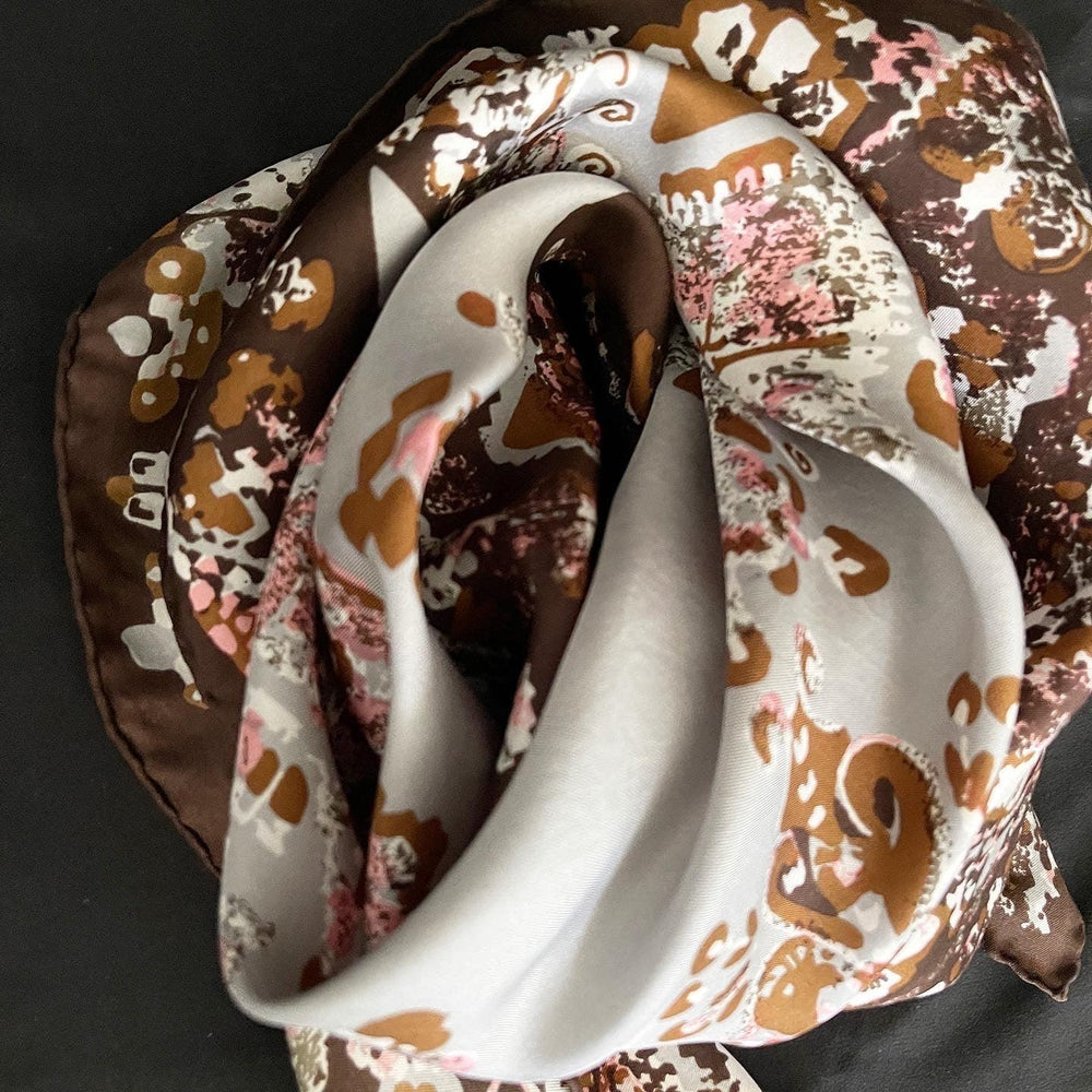 RUDOLF BRAUCHBAR & CIE SA - RUDOLF BRAUCHBAR & CIE SA Vintage silk scarf - AVVIIVVA.COM